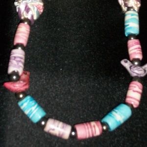 NWT Beautiful Handcrafted Ceramic Necklace!